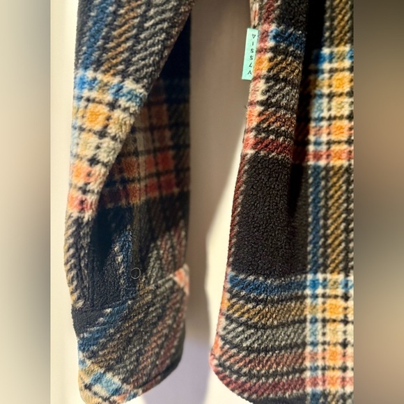 Vissla Eco-Zy Polar Flannel Large Fits Small Multicolor Plaid Sustainable - Picture 8 of 16